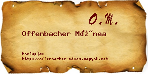 Offenbacher Mínea névjegykártya